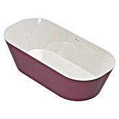 Camargue Freistehende Badewanne Torino (L x B: 170 x 80 cm, Sanitäracryl, Bordeaux/Weiß) | BAUHAUS