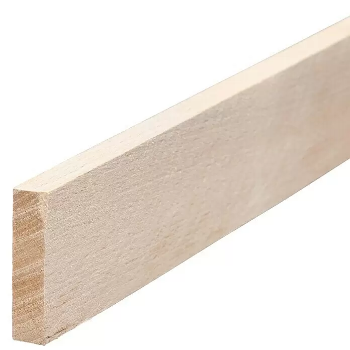 Rechteckleiste - 100 cm x 35 mm x 8 mm, Buche - Helle Holzleiste für Bastel- und Heimwerkerarbeiten.