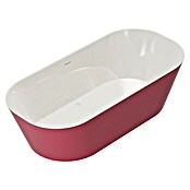 Camargue Freistehende Badewanne Torino (L x B: 170 x 80 cm, Sanitäracryl, Rot/Weiß) | BAUHAUS