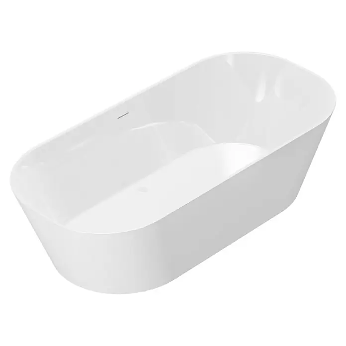 Camargue Bañera independiente Bali - L x An: 170 x 80 cm, Acrílico sanitario, Blanco - Bañera exenta con un diseño limpio y moderno y un acabado blanco liso para una experiencia de baño lujosa.