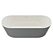 Camargue Freistehende Badewanne Torino (L x B: 170 x 80 cm, Sanitäracryl, Platingrau/Weiß) | BAUHAUS