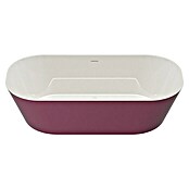 Camargue Freistehende Badewanne Torino (L x B: 170 x 80 cm, Sanitäracryl, Bordeaux/Weiß) | BAUHAUS