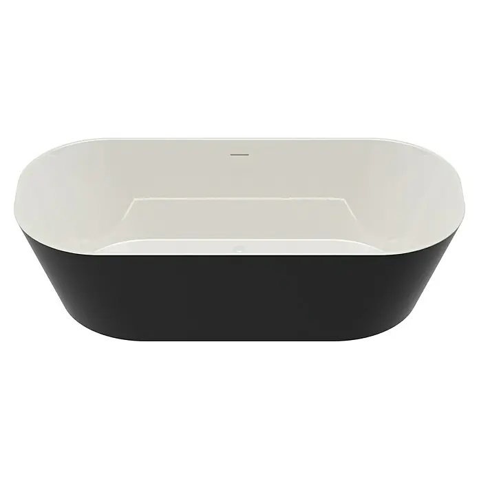 Camargue Freistehende Badewanne Torino - L x B: 170 x 80 cm, Sanitäracryl, Schwarz/Weiß - Elegante freistehende Badewanne in Schwarz und Weiß. Die Badewanne besticht durch ihr modernes Design und lädt zum Entspannen ein.