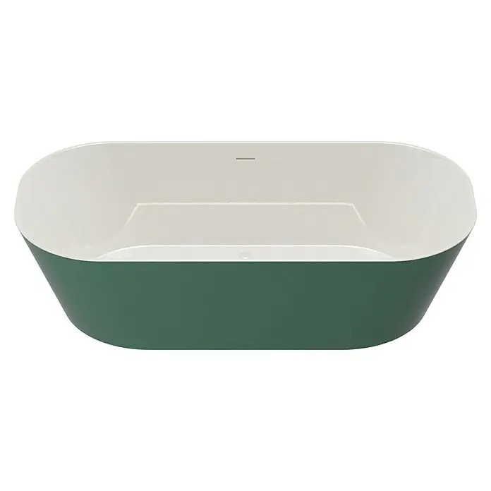 Camargue Freistehende Badewanne Torino - L x B: 170 x 80 cm, Sanitäracryl, Grün/Weiß - Elegante Badewanne in Grün und Weiß. Die freistehende Badewanne bietet luxuriösen Komfort und modernes Design für Ihr Badezimmer.