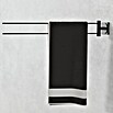 Camargue Cannes Handtuchhalter (2-armig, Schwarz, Matt)