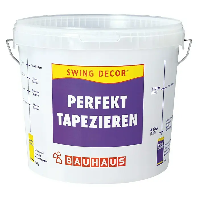 Swing Decor Kleistereimer Perfekt Tapezieren - 12,5 l - Eimer Swing Decor Perfekt Tapezieren Tapetenkleister von Bauhaus, ideal für ein perfektes Anbringen von Tapeten.