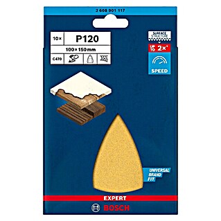 Bosch Expert Papel de lija Delta C470 (Grano: 120, 10 ud.)