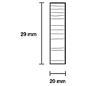 Rechteckleiste (1 m x 29 mm x 20 mm, Buche, Unbehandelt)