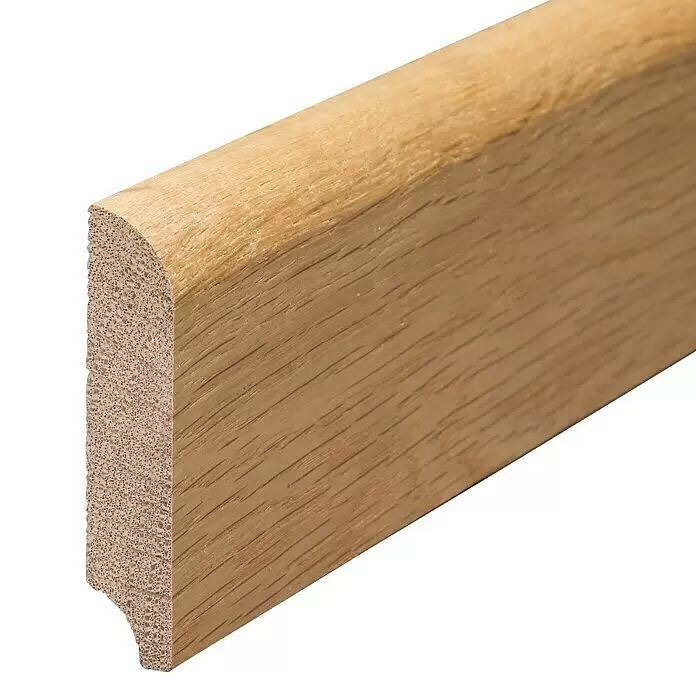 Sockelleiste - 240 x 1,3 x 6 cm, Eiche - Detailaufnahme