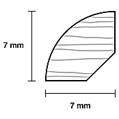 Viertelstab (0,9 m x 7 mm x 7 mm, Kiefer, Unbehandelt)