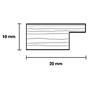 Falzleiste (1 m x 20 mm x 10 mm, Buche, Unbehandelt)