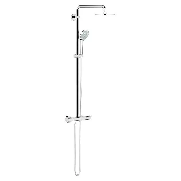 Grohe Duschsystem Euphoria XXL 210 - Mit Thermostatarmatur, Lochabstand: 101,6 cm, Anzahl Strahlarten: 3 Stk., Chrom - Diagonale Ansicht