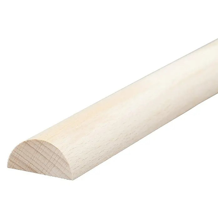 Halbrundstab - 100 cm x 30 mm x 15 mm, Buche - Halbrunde Holzleiste aus hellem Holz, ideal für DIY-Projekte, Möbelbau oder als dekoratives Element. Perfekt zum Basteln und Gestalten.