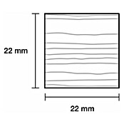 Quadratleiste (1 m x 22 mm x 22 mm, Buche, Unbehandelt)