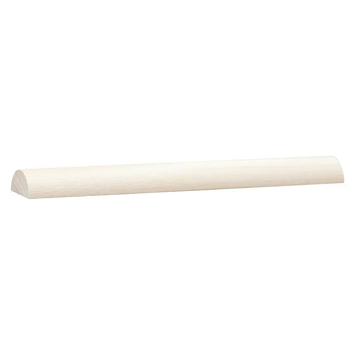 Halbrundstab - 100 cm x 30 mm x 15 mm, Buche - Halbrundes Holzprofil: Ein vielseitiges Zierelement für Möbel, Wände und DIY-Projekte, das jedem Raum einen Hauch von natürlicher Eleganz verleiht.