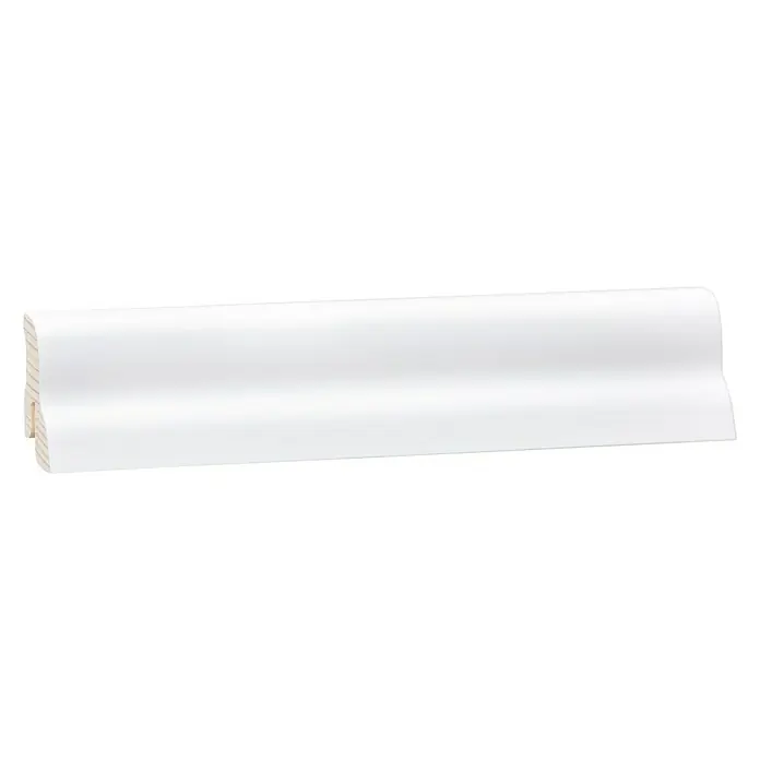 Sockelleiste - 240 x 2,2 x 4,2 cm, Weiß - Weißes Fußleistenprofil für den Innenbereich, ideal für Boden- und Wandabschlüsse mit stilvollem Design und präziser Verarbeitung.
