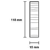 Rechteckleiste (0,9 m x 118 mm x 15 mm, Kiefer, Unbehandelt)