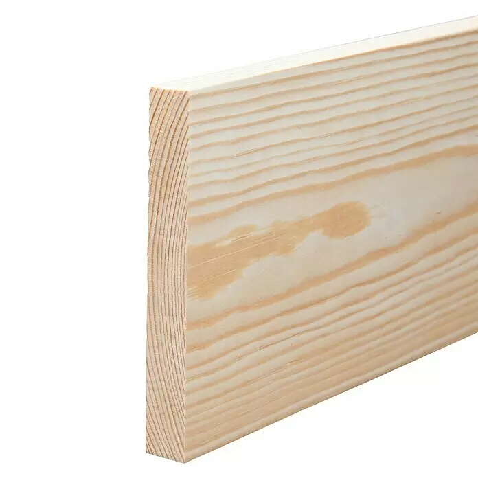 Rechteckleiste - 90 cm x 118 mm x 15 mm, Kiefer - Helles Holzbrett mit sichtbarer Maserung.