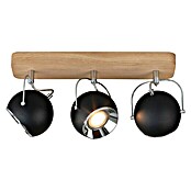 Spotlight Deckenstrahler Ball Wood (5 W, L x B x H: 42 x 11 x 21 cm, Weiß, Schwarz, GU10) | BAUHAUS