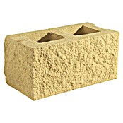 Bloque de hormigón poroso Split esquina (40 x 20 x 20 cm, Crema, Hormigón) | BAUHAUS
