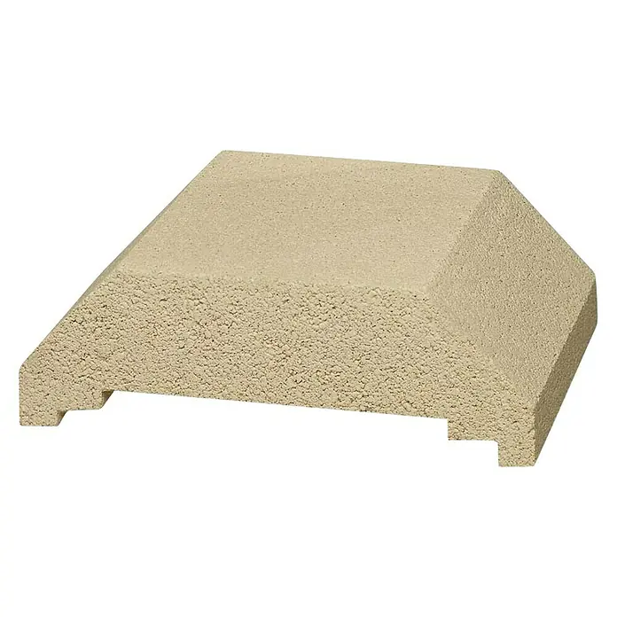 BHS Madrid Cubremuros Albardilla - 20 cm x 25 cm x 8 mm, Albero, Hormigón - Albardilla de pared color arena, ideal para rematar paredes con estilo. Su estructura robusta ofrece protección duradera.