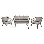 Loungemöbel-Set Margrethe (4 -tlg., Polyrattan, Grau) | BAUHAUS