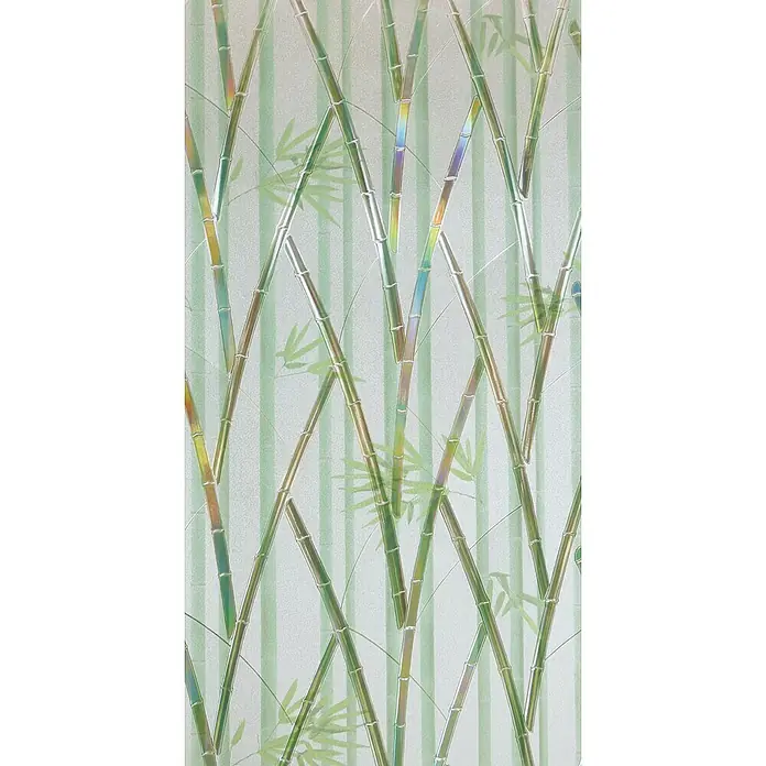 Lámina para ventana Bambú - 92 cm x 1,5 m, Multicolor - Un patrón de bambú decorativo crea un ambiente relajante. El diseño es ideal para espacios de estar y oficinas ofreciendo un aspecto elegante.