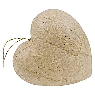 Décopatch Pieza decorativa Corazón con cordón (1 ud., Cartón, 9 x 4 cm)