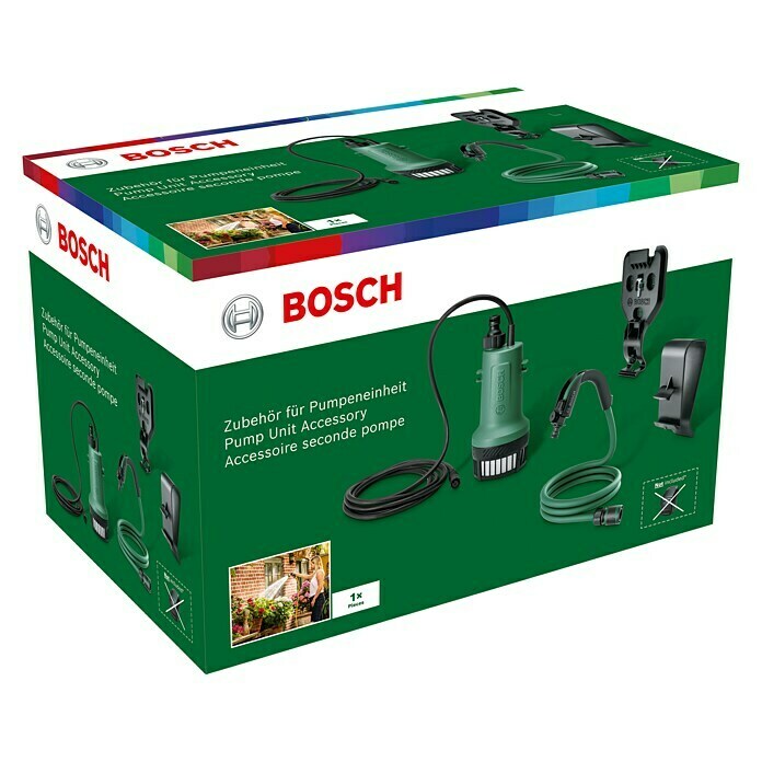 Bosch Power for All 18V Akku-Regenfasspumpe GardenPump 18V-2000 (18 V, 1  Akku, Max. Fördermenge: 2.000 l/h)