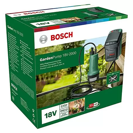 Bosch 18 V Power for All Akku-Regenfasspumpe GardenPump 18V-2000