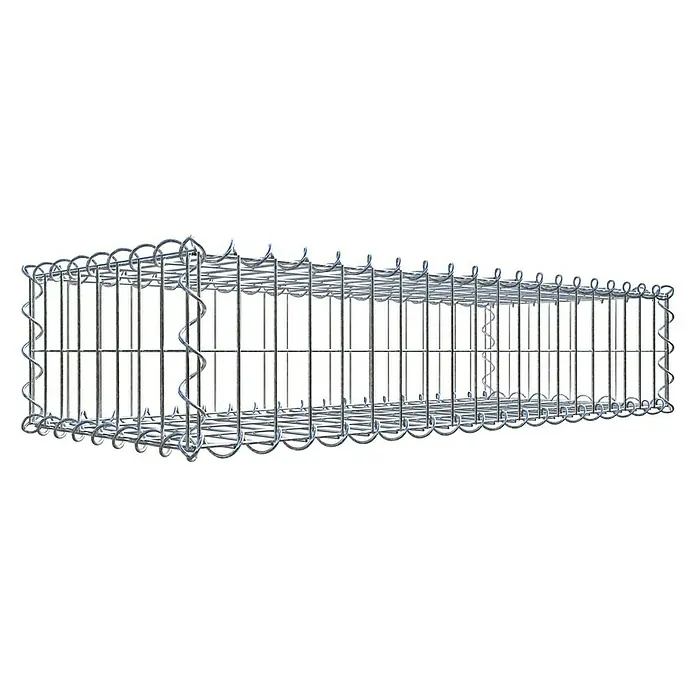 Gabiona Gabione - 100 x 40 x 20 cm, Metall, Maschenbreite: 50 mm, Maschenhöhe: 100 mm - Ein detailliertes Bild eines Gabionenkorbs, ideal für Landschaftsbau. Die Drahtkonstruktion ist robust und vielseitig einsetzbar.