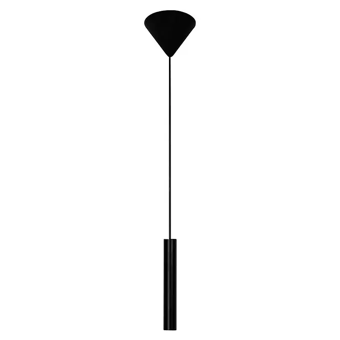 Nordlux Omari Lámpara colgante LED redonda - 3,3 W, Ø x Al: 3 x 20 cm, Negro - Elegante lámpara colgante negra. El diseño minimalista con pantalla cilíndrica y suspensión delgada crea una solución de iluminación.