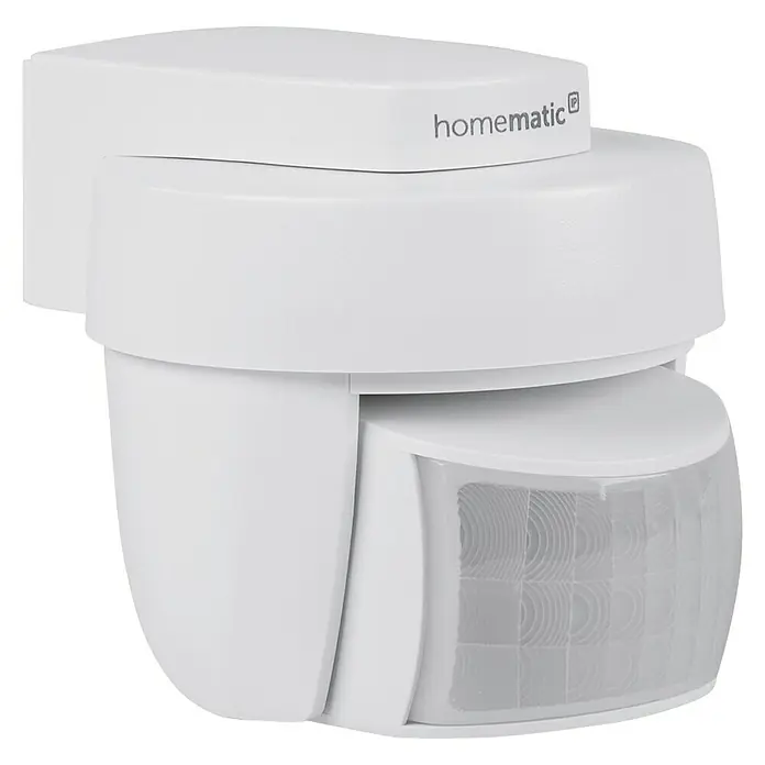 Homematic IP Bewegungsmelder HMIP-SMO-2 - Weiß, Erfassungsreichweite: 12 m, Erfassungswinkel: 90 ° - Bild eines weißen Homematic Bewegungsmelders für den Innenbereich, der zuverlässig Bewegungen erkennt und Licht steuert.
