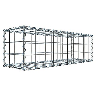 Gabiona Gabione (100 x 30 x 30 cm, Metall, Maschenbreite: 100 mm, Maschenhöhe: 100 mm)