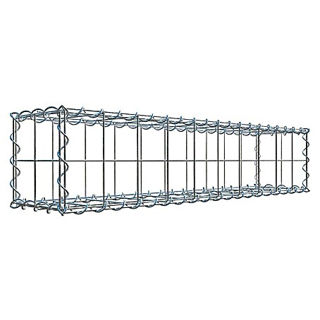 Gabiona Gabione (100 x 20 x 20 cm, Metall, Maschenbreite: 100 mm, Maschenhöhe: 100 mm)