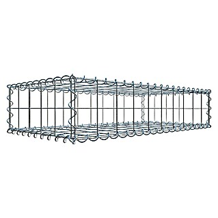 Gabiona Gabione (100 x 50 x 20 cm, Metall, Maschenbreite: 100 mm, Maschenhöhe: 100 mm)