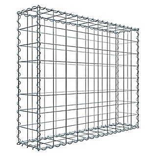 Gabiona Gabione (100 x 20 x 80 cm, Metall, Maschenbreite: 100 mm, Maschenhöhe: 100 mm)