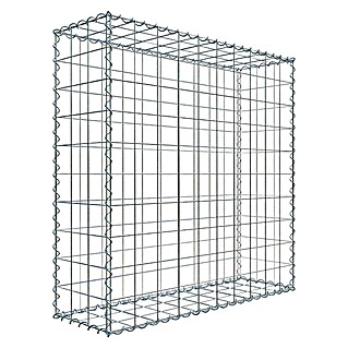 Gabiona Gabione (100 x 30 x 100 cm, Metall, Maschenbreite: 100 mm, Maschenhöhe: 100 mm)