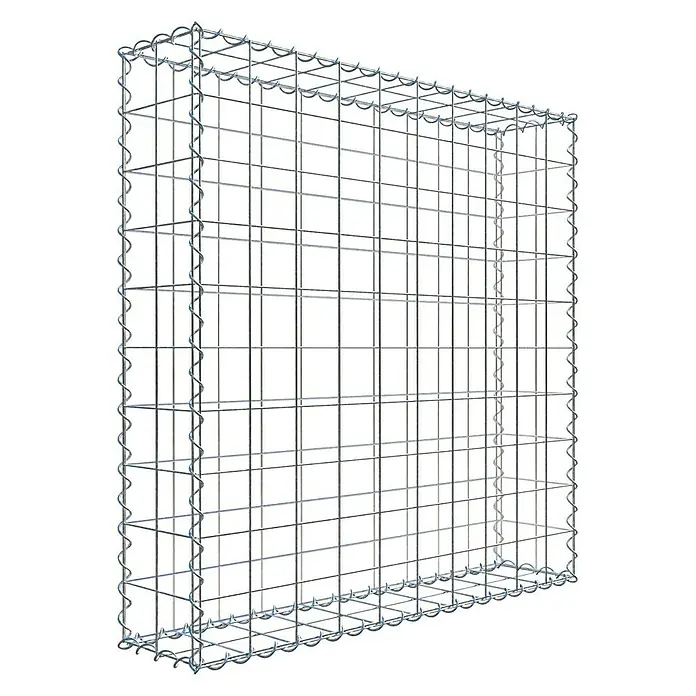 Gabiona Gabione - 100 x 20 x 100 cm, Metall, Maschenbreite: 100 mm, Maschenhöhe: 100 mm - Gabione aus verzinktem Drahtgeflecht. Eine robuste und langlebige Lösung für Landschaftsbau und Erosionsschutz.