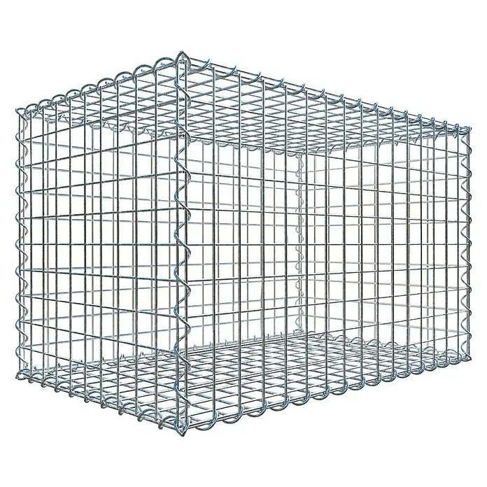Gabiona Gabione - 80 x 50 x 50 cm, Metall, Maschenbreite: 50 mm, Maschenhöhe: 50 mm - Drahtgitterbox für den Außenbereich. Ideal für Gabionenwände oder als dekoratives Element im Garten. Robust und langlebig.