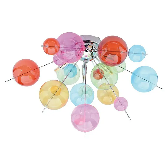 Deckenleuchte - Bunt, G9 - Bunte Deckenleuchte mit kugelförmigen Lampenschirmen, die eine verspielte und moderne Beleuchtungslösung bietet.
