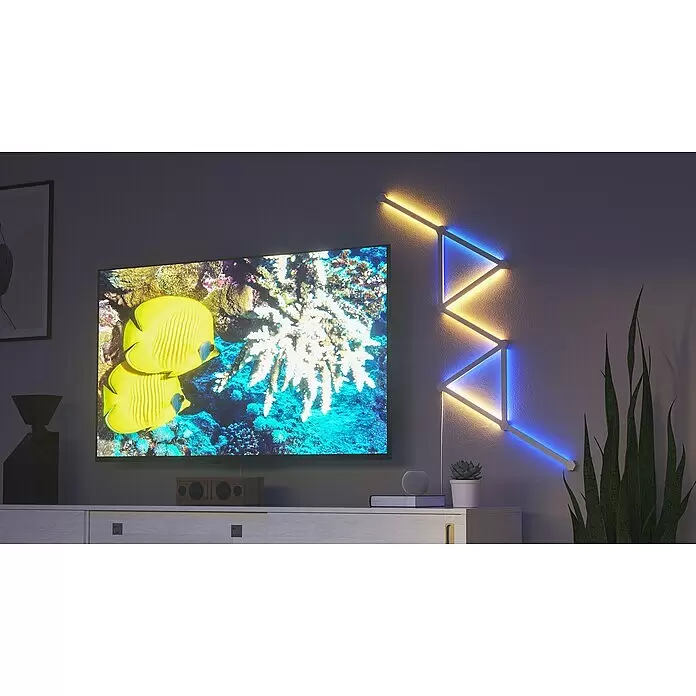 Nanoleaf Erweiterungskit Lines 60 Degrees 3 Lines - 3 Stk., Weiß, RGBW - Stimmungsaufnahme
