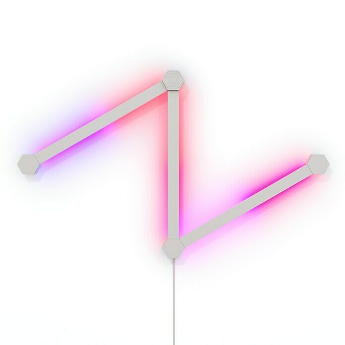 Nanoleaf LED-Lichtleiste Lines Erweiterung 3er2 W, Weiß, Länge: 27,85 cm, RGBW Use Shot