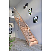 Starwood Raumspartreppe Mykonos (Breite: 85 cm, Buche, Geschosshöhe: 280 cm, Gerade, Montageseite Geländer: Wahlweise links/rechts, Designgeländer Holzrundstäbe, Mit Setzstufen) | BAUHAUS