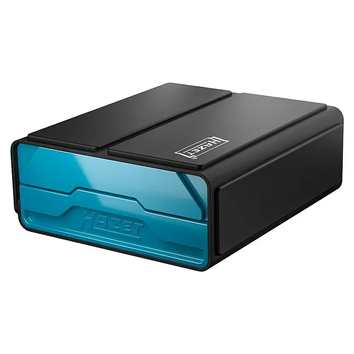 Hazet Steckschlüssel-Set SmartCase - 50 Stk. - HAZET Werkzeugbox mit blauem Schubfach und schwarzem Korpus. Ideal für Werkstatt und Hobby, zur ordentlichen Aufbewahrung von Werkzeugen.