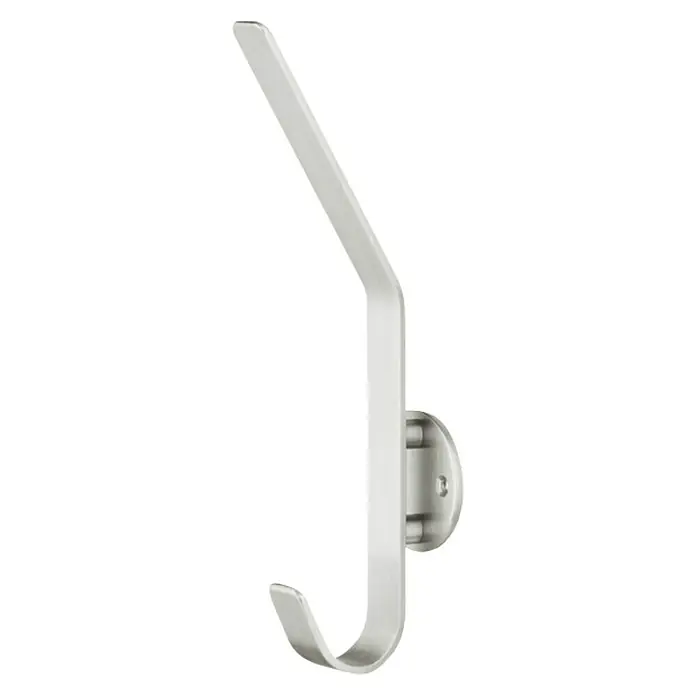 Häfele Garderobenhaken - L x B x H: 63 x 20 x 215 mm, Silber - Elegante Wandgarderobe aus gebürstetem Edelstahl. Die perfekte Ergänzung für stilvolle Flure und Badezimmer, die Funktionalität und modernes Design vereint.