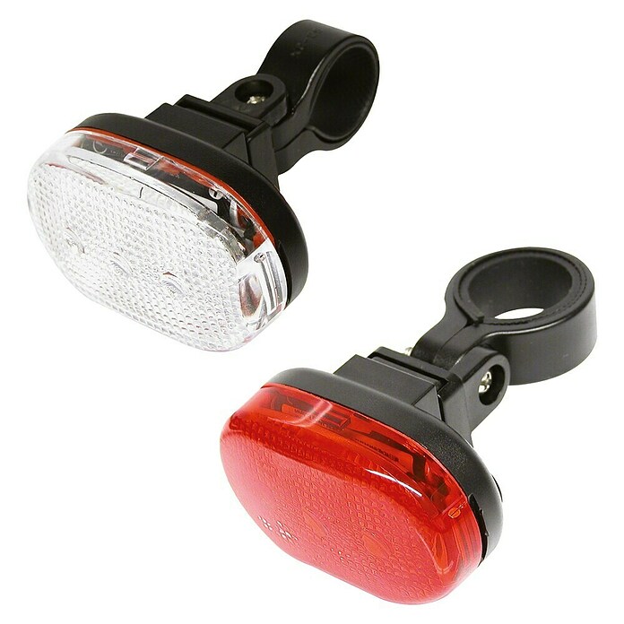 Dresco Fietsverlichtingsset Classic LED (Led, Wit/Rood) | BAUHAUS