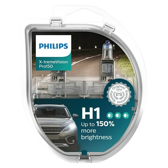 Philips Halogeenkoplamp H1 X-tremeVision Pro150 (2 st., 55 W) | BAUHAUS
