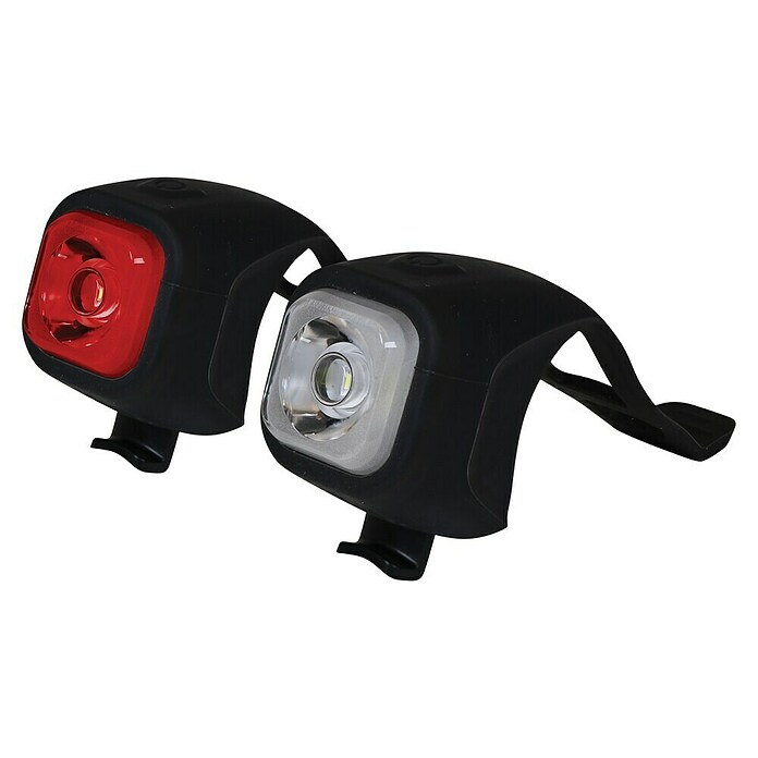 Dresco Fietsverlichtingsset LED USB (Led, Zwart/Rood/Wit) | BAUHAUS