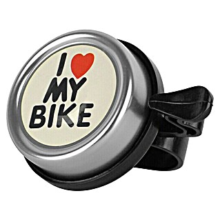 Dresco Fietsbel I Love My Bike Chroom (Metaal)